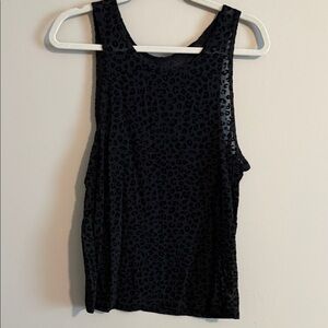 Elegant Black Leopard Print Tank Top